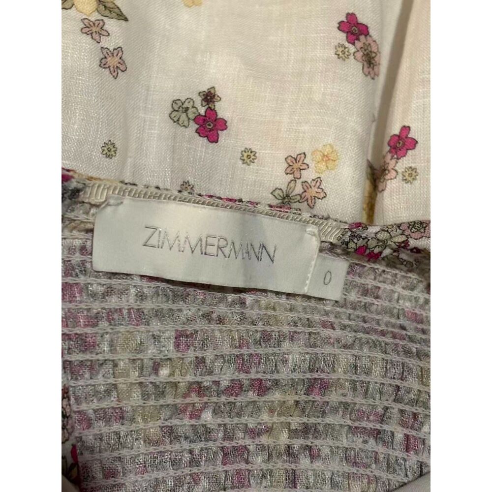 Zimmermann Carnaby Tie-Shoulder Midi Dress Zim 0 / US 4. white - Picture 11 of 15
